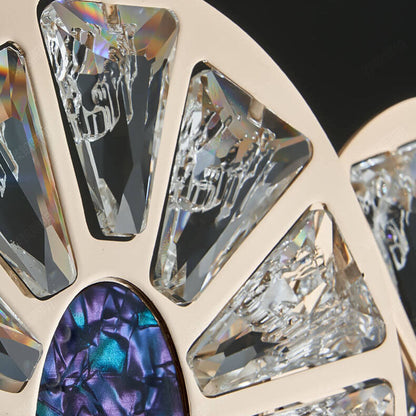Luxury Rhombus Crystal Shell 3-Light Wall Sconce Lamp
