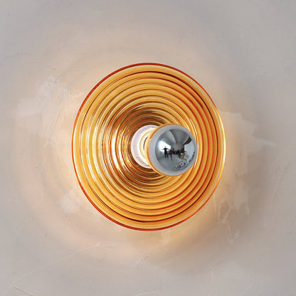 Water Transparent Glass Iron 1-Light Wall Sconce Lamp