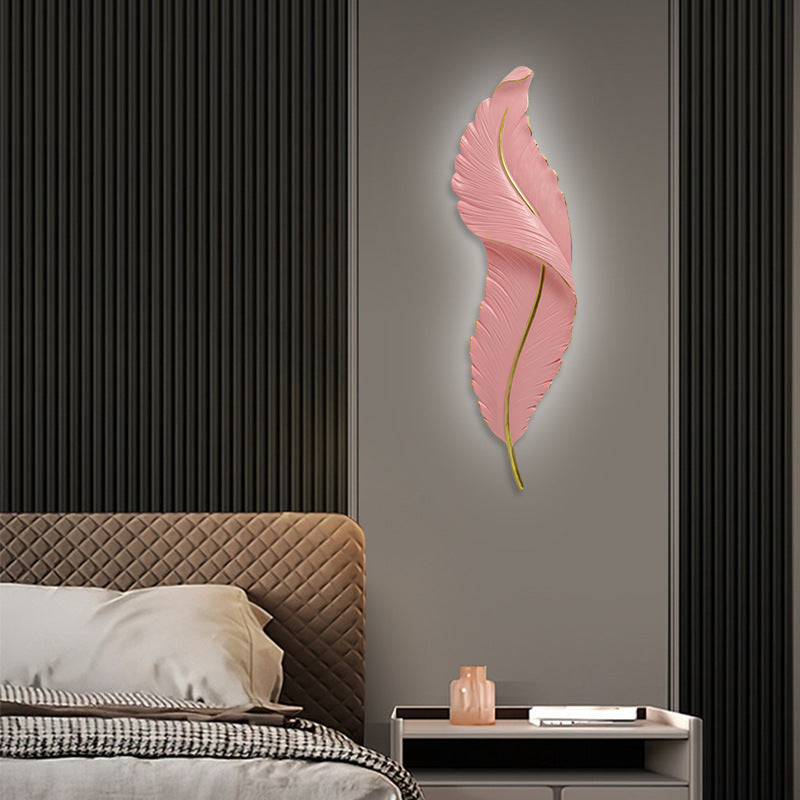 Resin Peacock Feather LED Waterproof Wall Sconce Lamp