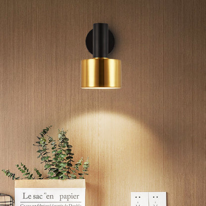 Modern Minimalist Round Head Metal 1-Light Wall Sconce Lamp
