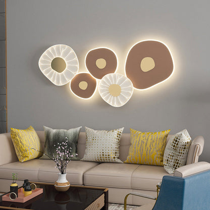 Luxury Lotus Leaf Design Iron Acrylic LED Wall Sconce Lamp