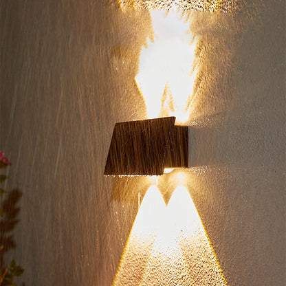 Solar Waterproof Rectangle ABS LED Outdoor Wall Sconce Lamp