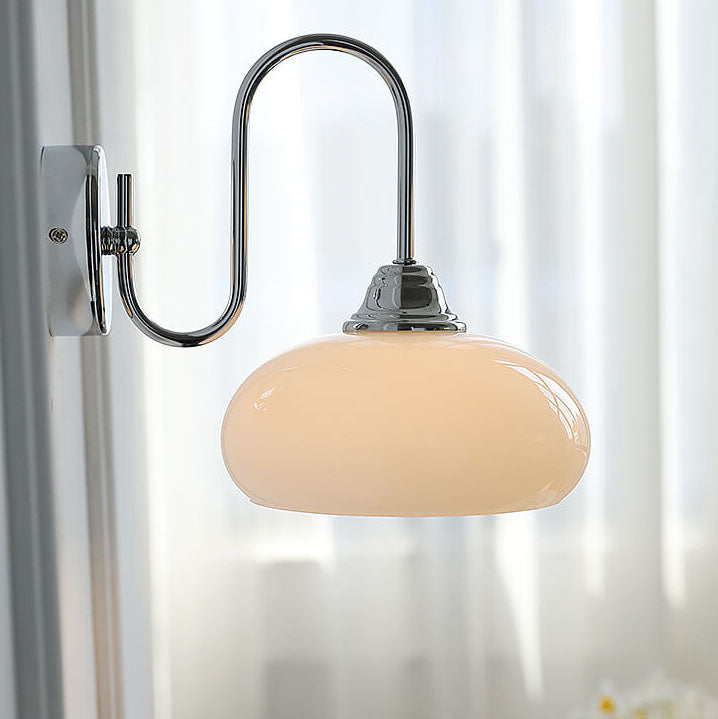 Nordic Round Dome Iron Glass 1-Light Wall Sconce Lamp