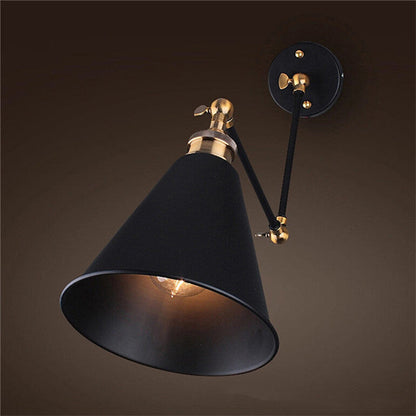 Wrought Rocker Telescopic Folding 1-Light Wall Sconce Lamp