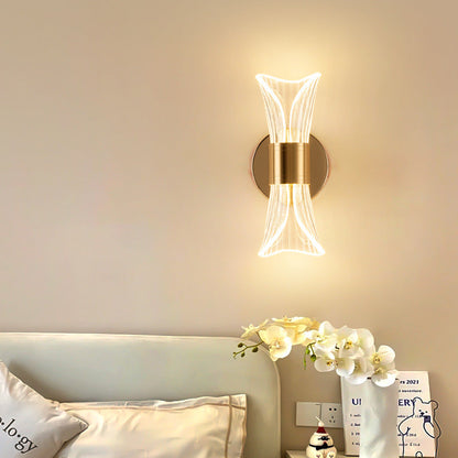 Metal Morning Glory Maple Leaf LED Wall Sconce Lamp