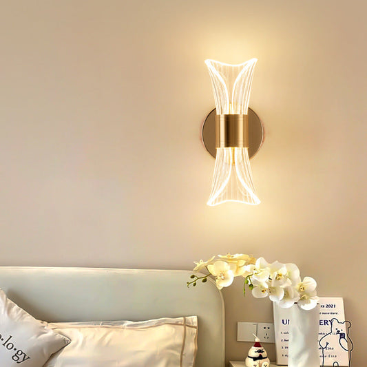 Metal Morning Glory Maple Leaf LED Wall Sconce Lamp
