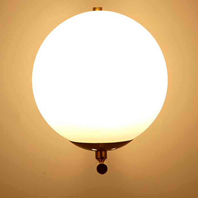 Nordic Metal Glass Ball 1-Light Wall Sconce Lamp