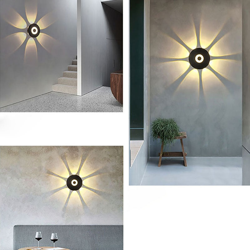 Scandinavian Aluminum Round Shade LED Wall Sconce Lamp