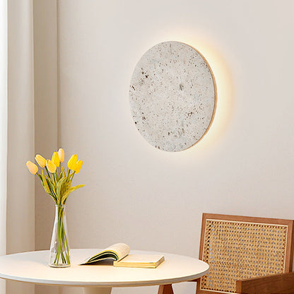 Japanese Acrylic Cave Stone Round LED Wall Sconce Lamp