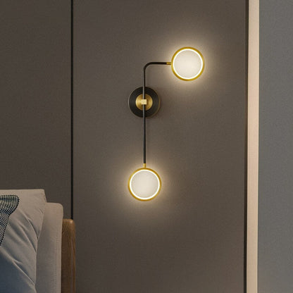 All Rod Ring Combination Graphic LED Wall Sconce Lamp
