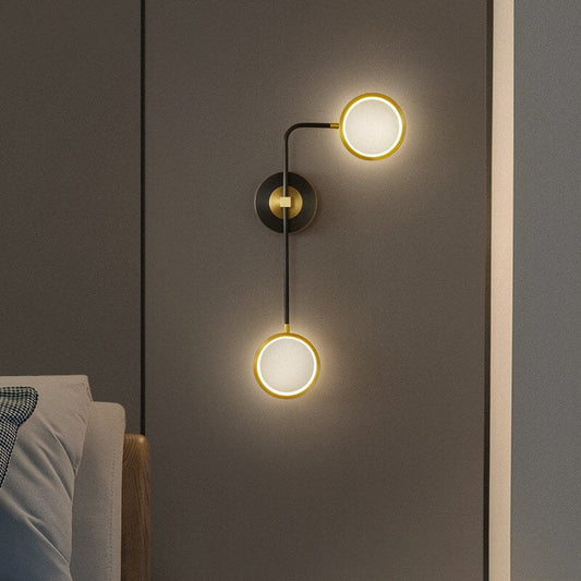 All Rod Ring Combination Graphic LED Wall Sconce Lamp
