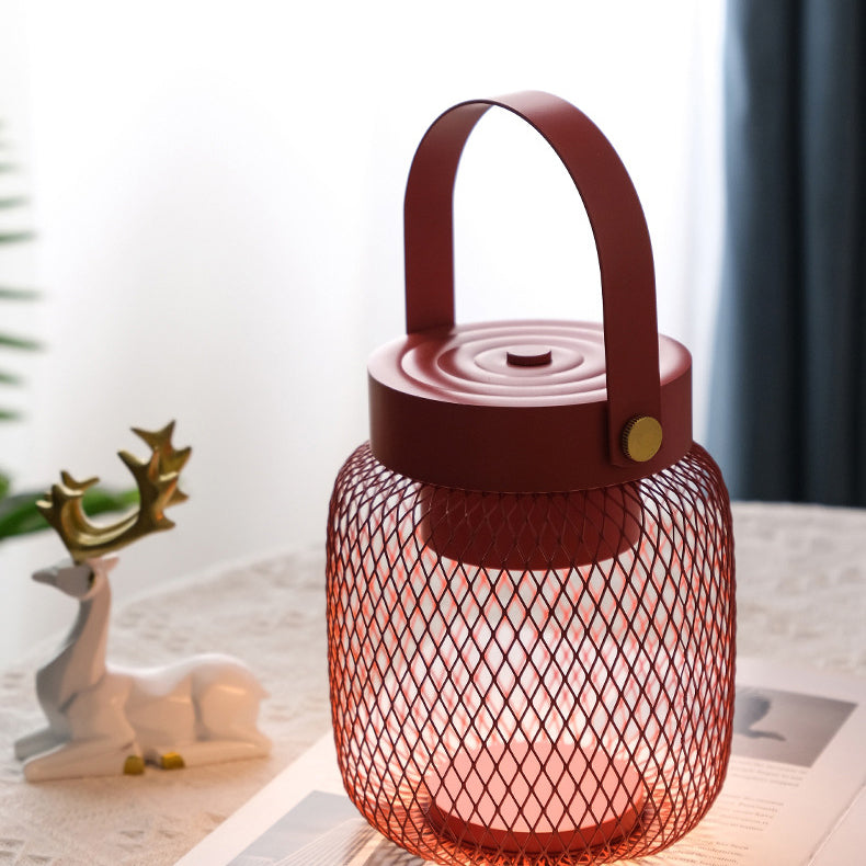 Contemporary Creative Bottle Iron Acrylic LED Table Lamp