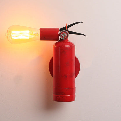 Creative Fire Extinguisher Iron 1-Light Wall Sconce Lamp
