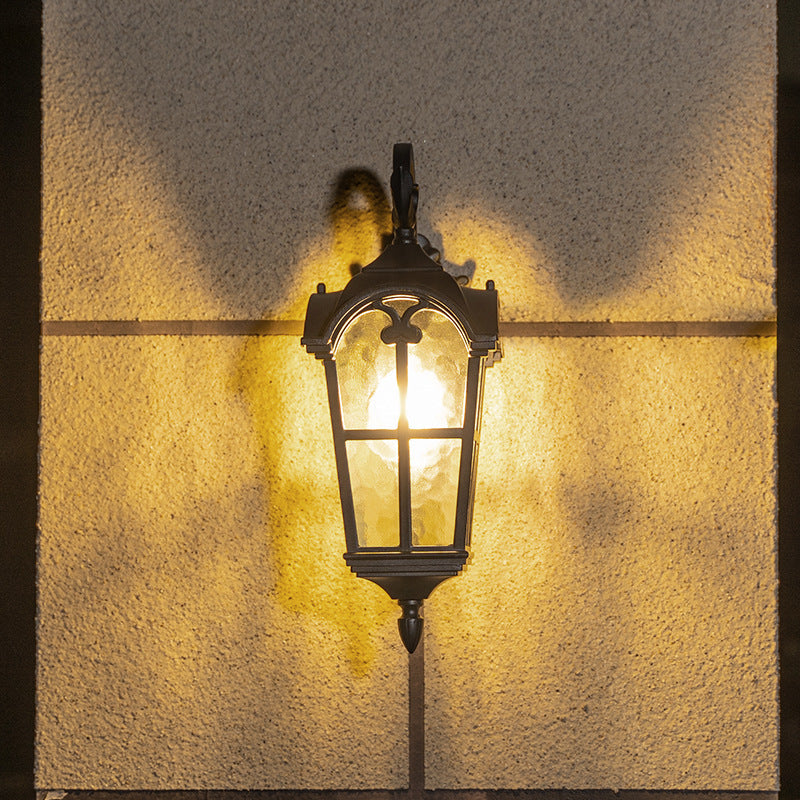 Quadrilateral Shape Aluminum Glass 1-Light Wall Sconce Lamp