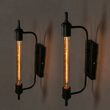 Traditional Steam Tube Iron 1-Light Wall Sconce Lamp