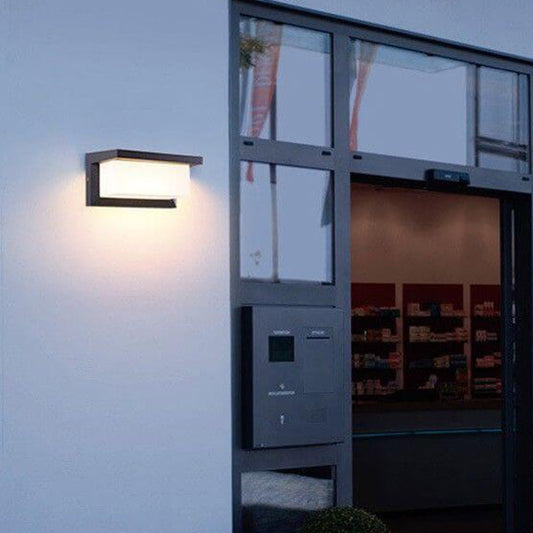 Rectangular LED Sensor Outdoor Waterproof Wall Sconce Lamp