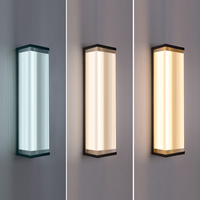 Waterproof Steel Acrylic LED Outdoor Wall Sconce Lamp