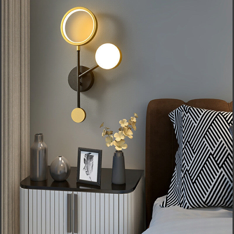 Creative Aluminum Lamp Ring Acrylic LED Wall Sconce Lamp