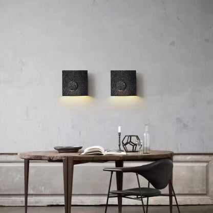 Scandinavian Eclipse Square Cement 1-Light Wall Sconce Lamp