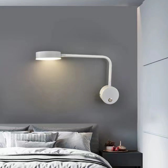 Solid Color with Switch Rotatable LED Wall Sconce Lamp
