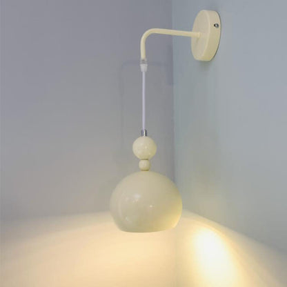 Scandinavian Gourd Iron Glass 1-Light Wall Sconce Lamp