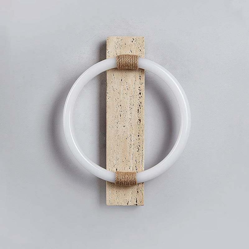 Scandinavian Acrylic Twine Circle LED Wall Sconce Lamp