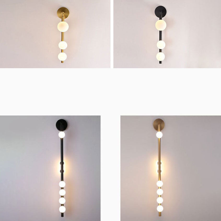 Simplicity Iron Glass Ball 3/5/7-Light Wall Sconce Lamp