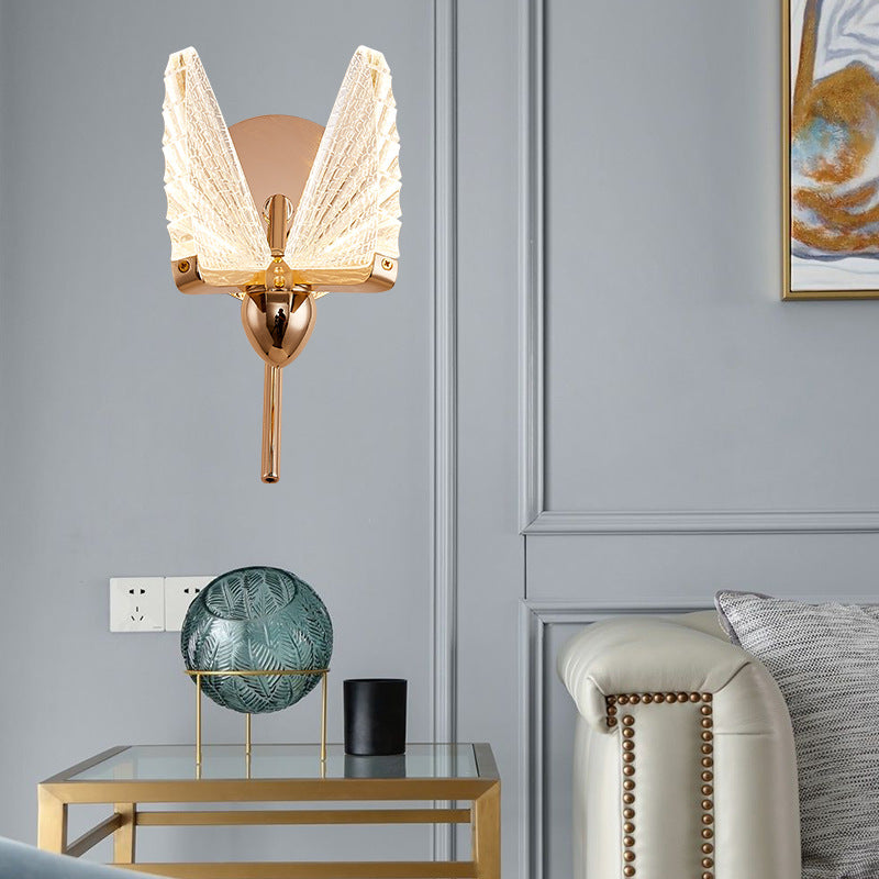 Deco Alloy Butterfly Shape Acrylic LED Wall Sconce Lamp