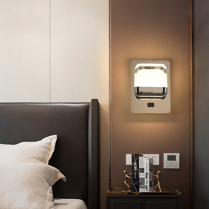 Simple Stainless Steel Square Acrylic LED Wall Sconce Lamp
