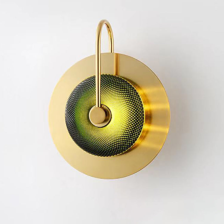 Contemporary Nordic Round Iron Glass LED Wall Sconce Lamp