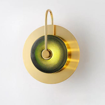Contemporary Nordic Round Iron Glass LED Wall Sconce Lamp