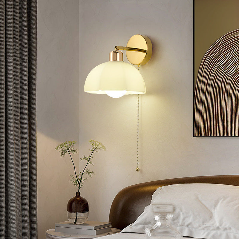 Modern Art Deco Flower Round 1-Light Wall Sconce Lamp
