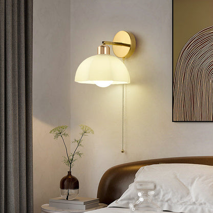 Modern Art Deco Flower Round 1-Light Wall Sconce Lamp