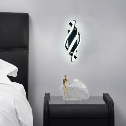 Spiral Line Aluminium Acrylic Silicone LED Wall Sconce Lamp