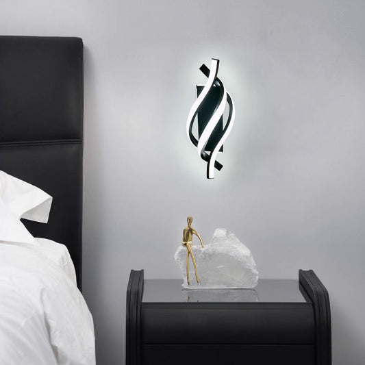 Spiral Line Aluminium Acrylic Silicone LED Wall Sconce Lamp