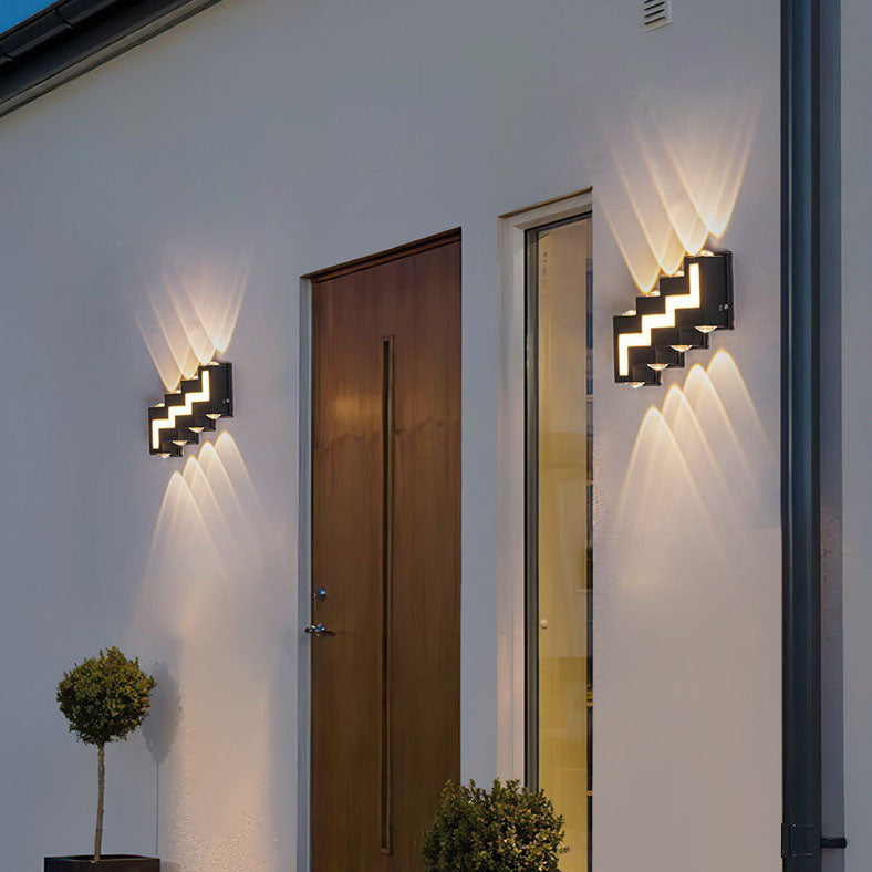 Square Luminous Outdoor Waterproof LED Wall Sconce Lamp