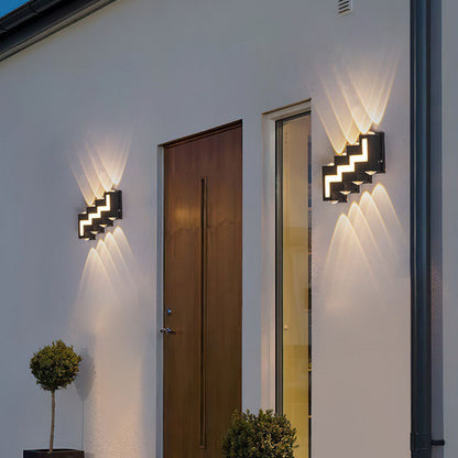 Square Luminous Outdoor Waterproof LED Wall Sconce Lamp