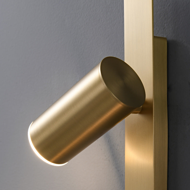 Strip Round Ball Brass Glass LED Wall Sconce Lamp