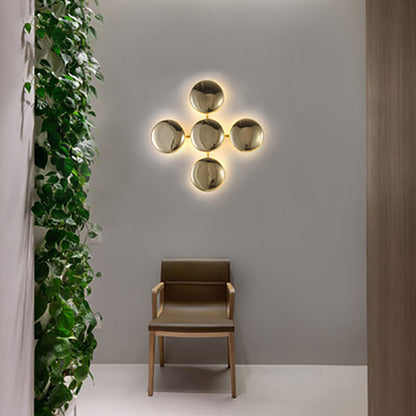 Titanium Round Circle 10/14/24 Light Wall Sconce Lamp