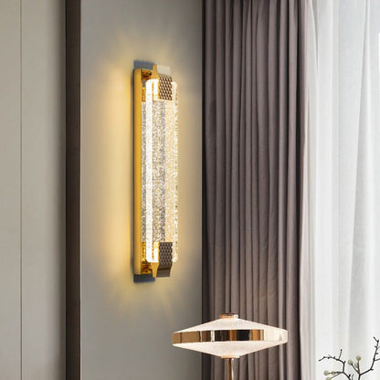 Dazzling Crystal Shade Stainless Steel LED Wall Sconce Lamp