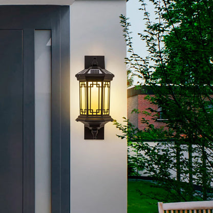 Chinese Aluminum Glass 1-Light Waterproof Wall Sconce Lamp