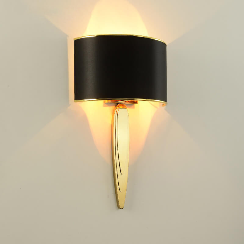 Fabric Mirror Stainless Steel 1-Light Wall Sconce Lamp
