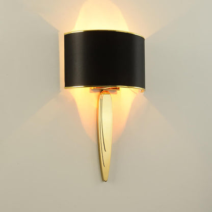 Fabric Mirror Stainless Steel 1-Light Wall Sconce Lamp