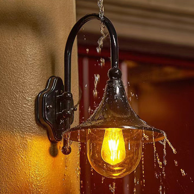 Industrial Aluminum Horn Shape 1-Light Wall Sconce Lamp