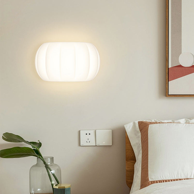 Simplicity Acrylic Pumpkin Elliptical LED Wall Sconce Lamp