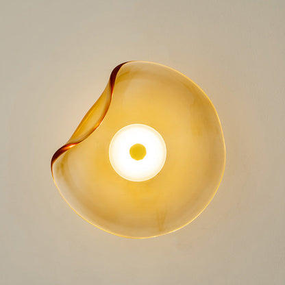 Simplicity Iron Round Glass LED Wall Sconce Lamp