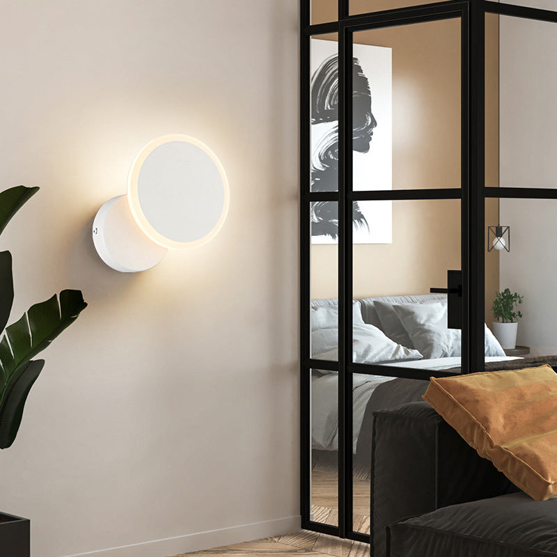 Simplicity Round Iron Acrylic LED Wall Sconce Lamp