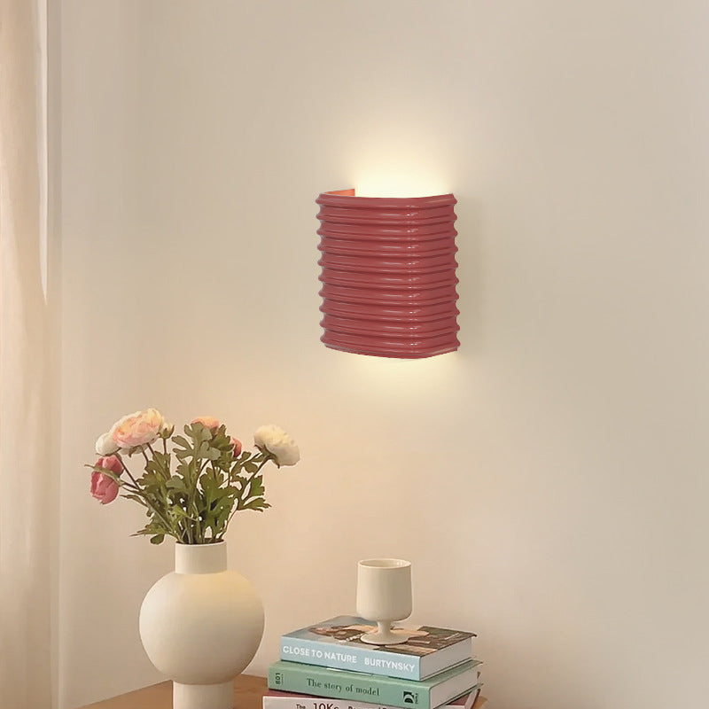 Half Cylinder Hardware Resin 1-Light Wall Sconce Lamp