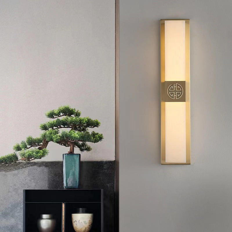 Chinese Strip Chinese Knot Cymbidium LED Wall Sconce Lamp