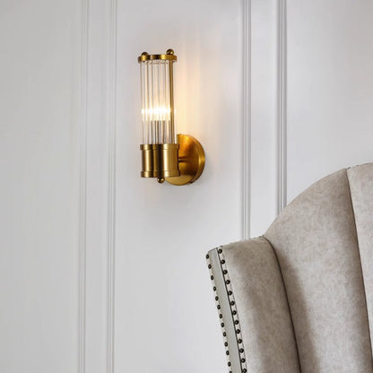 Scandinavian Base Iron Crystal 1/2 Light Wall Sconce Lamp